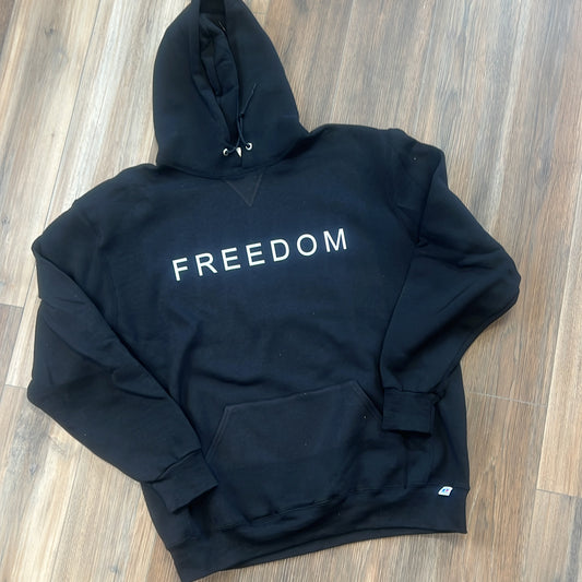 Black Gildan Hoodie with Freedom Print