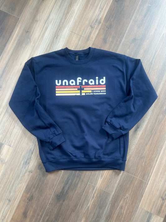 Navy Unafraid Crew Sweatshirt