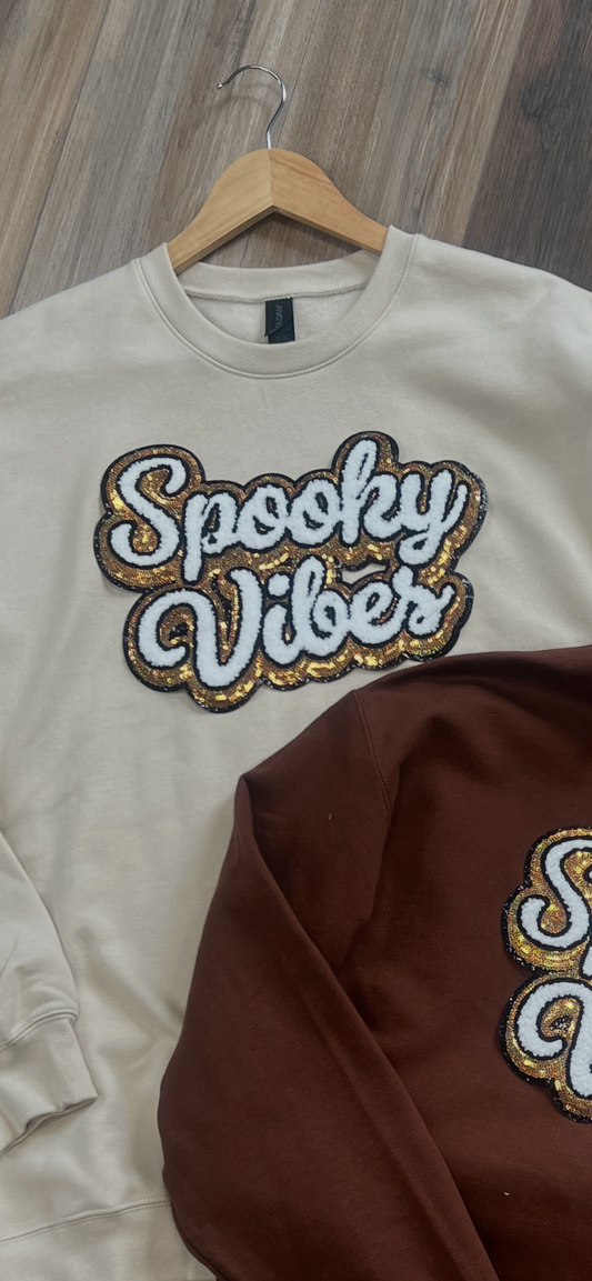 Spooky Vibes Sand Crew Sweastshirt