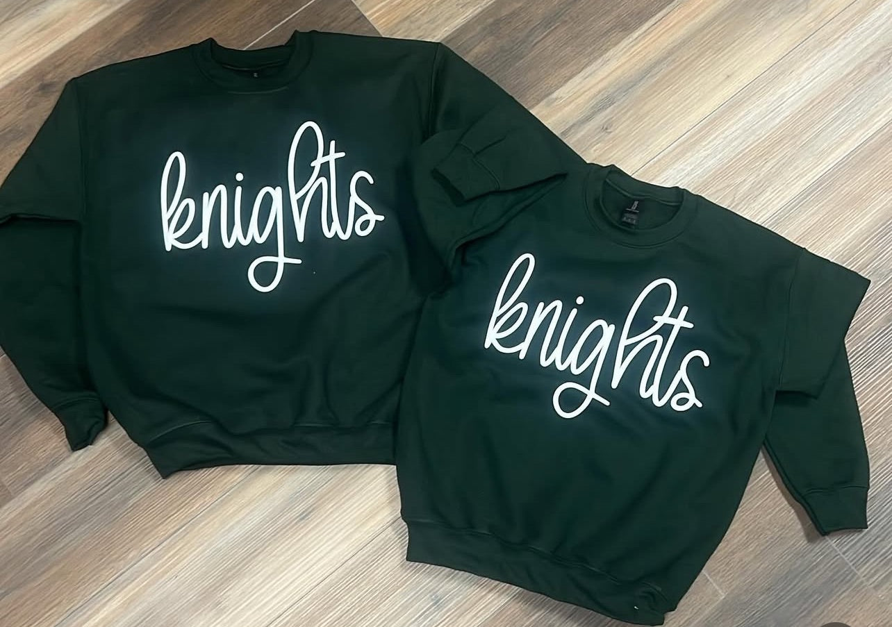 Knights Puff Crew Sweatshirt